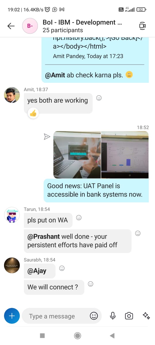Appreciation Message